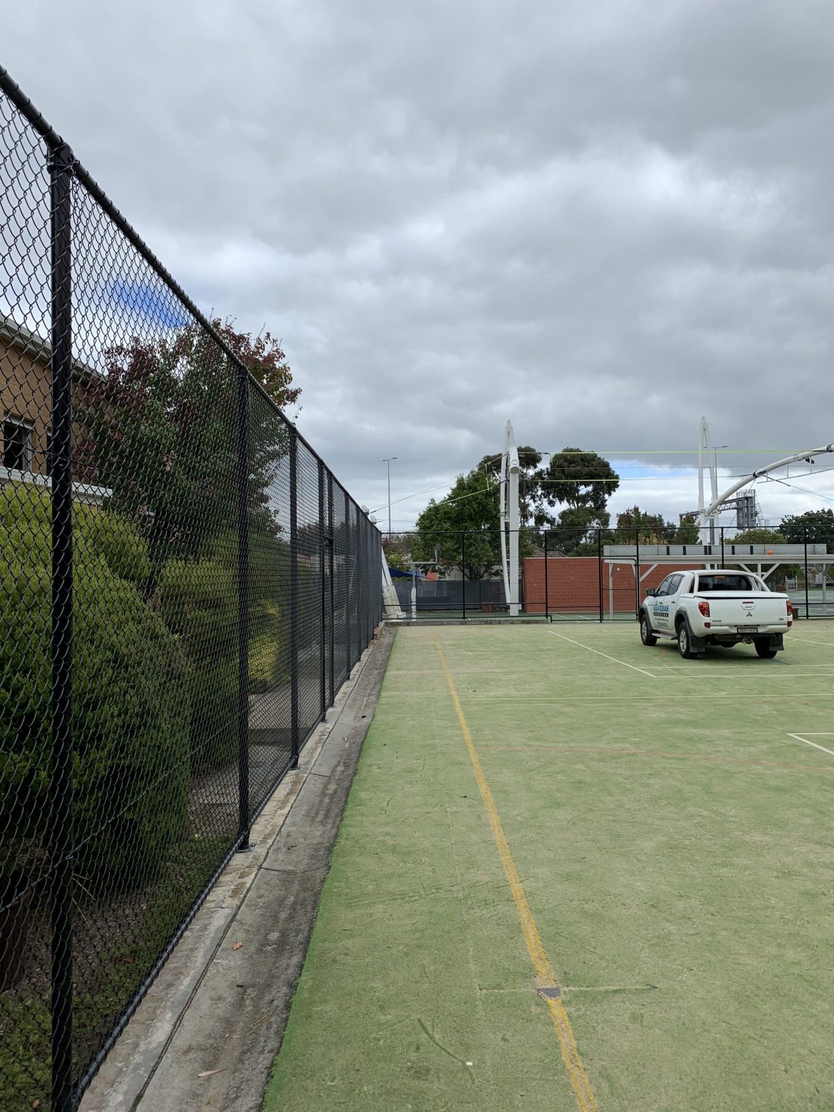 sports ground fencing done by guardian fencing 