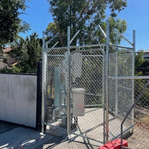 Fenced equipment outdoor Fenced equipment outdoor