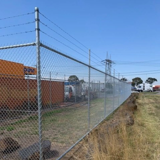 Perimeter fence on the field Perimeter fence on the field