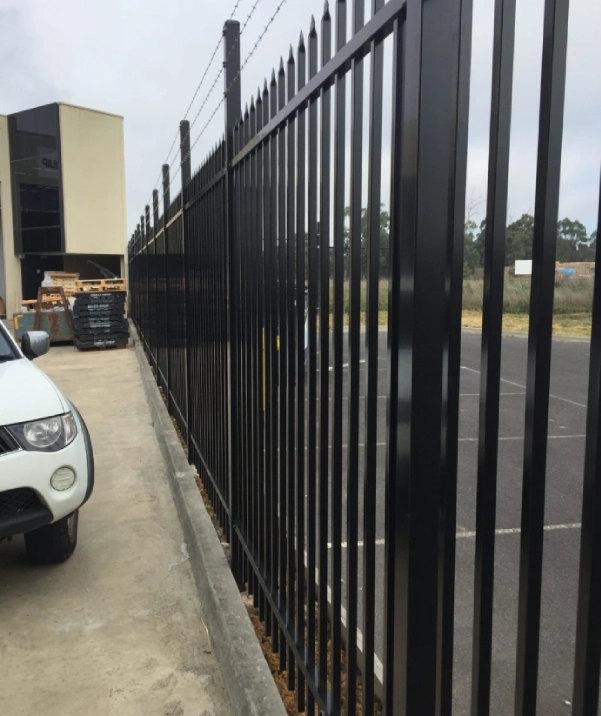 Black tubular fence black tubular fence