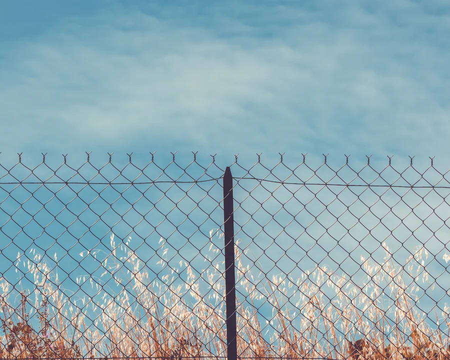 Fence on the field Fence on the field